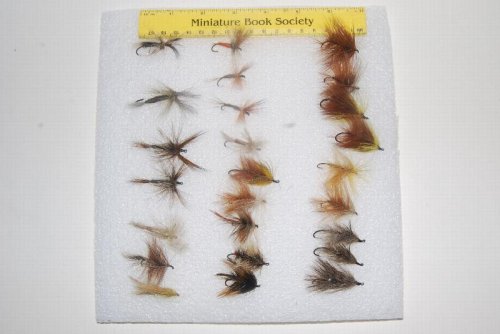 25- ATLANTIC SALMON DRY FLIES. Mostly Dressed on LOW-WATER Turned-Up Looped Eye Salmon Single Hooks; Size #6-#2.